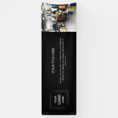 Schwarzes Logo | Modernes Berufliches Foto 8 Banner (Vertikal)