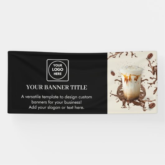 Schwarzes Logo | Modernes Event-Banner mit 6’ Mark Banner (Horizontal)