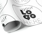 Schwarzes Logo-Muster für benutzerdefinierte Unter Geschenkpapier (Rolleneckpunkt)