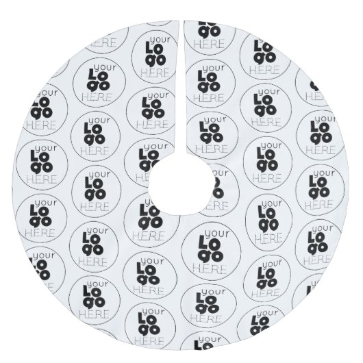 Schwarzes Logo-Muster für benutzerdefinierte Unter Polyester Weihnachtsbaumdecke (Vorderseite)