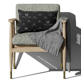 Schwarzes Logo Muster Geschäftsmarken Einfache Fir Lendenkissen