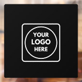 Schwarzes Logo | Personalisiertes Geschäftsfenster Fensteraufkleber (Blatt 2)