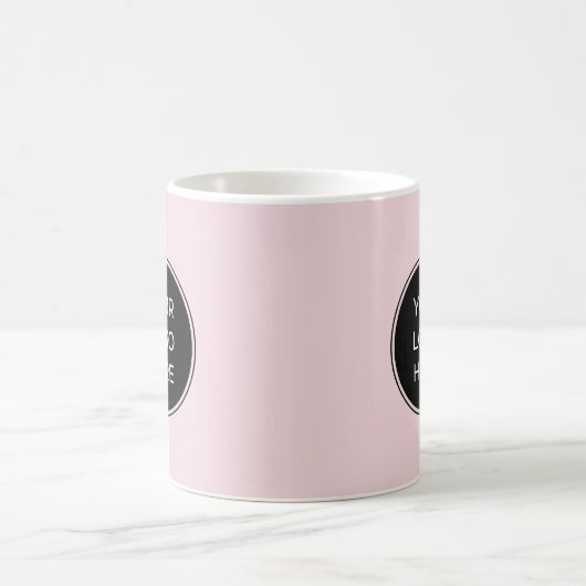 Schwarzes Logo Rosa Tasse (Mittel)