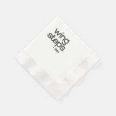 Schwarzes Logo Serviette (Ecke)