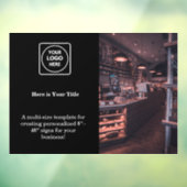 Schwarzes Logo | Stilvolles Markengeschäft Fensteraufkleber (Blatt 3)