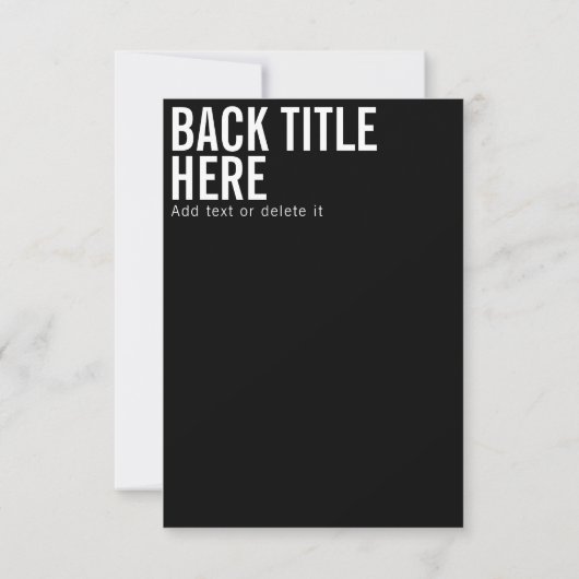 Schwarzes Logo und Text moderne, scharfe Einladung (Rückseite)