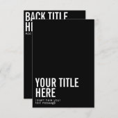 Schwarzes Logo und Text moderne, scharfe Einladung (Vorne/Hinten)