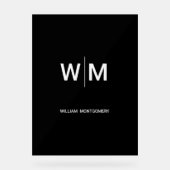 Schwarzes Logo | Unternehmen Acrylschild (Vorderseite)