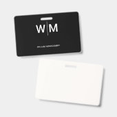 Schwarzes Logo | Unternehmen Ausweis (Vorder- & Rückseite)