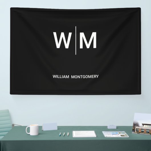 Schwarzes Logo | Unternehmen Banner (Messe)