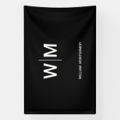 Schwarzes Logo | Unternehmen Banner (Vertikal)