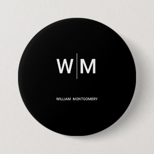 Schwarzes Logo Unternehmen Button