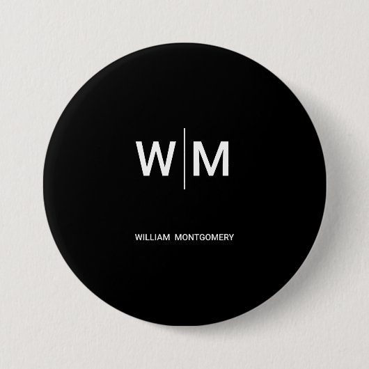 Schwarzes Logo | Unternehmen Button (Vorderseite)