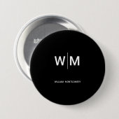 Schwarzes Logo | Unternehmen Button (Vorne & Hinten)