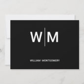 Schwarzes Logo | Unternehmen Einladung (Vorderseite)