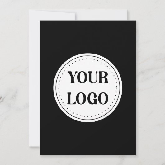 Schwarzes Logo | Unternehmen Einladung (Vorderseite)
