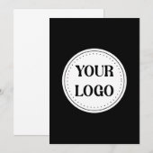 Schwarzes Logo | Unternehmen Einladung (Vorne/Hinten)