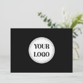 Schwarzes Logo | Unternehmen Einladung (Stehend Vorderseite)