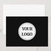 Schwarzes Logo | Unternehmen Einladung (Vorne/Hinten)