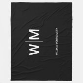 Schwarzes Logo | Unternehmen Fleecedecke (Vorderseite)