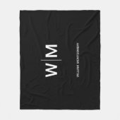 Schwarzes Logo | Unternehmen Fleecedecke (Vorderseite)