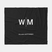 Schwarzes Logo | Unternehmen Fleecedecke (Vorderseite (Horizontal))