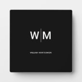 Schwarzes Logo | Unternehmen Fotoplatte (Vorderseite)