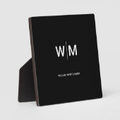 Schwarzes Logo | Unternehmen Fotoplatte (Vorderseite)