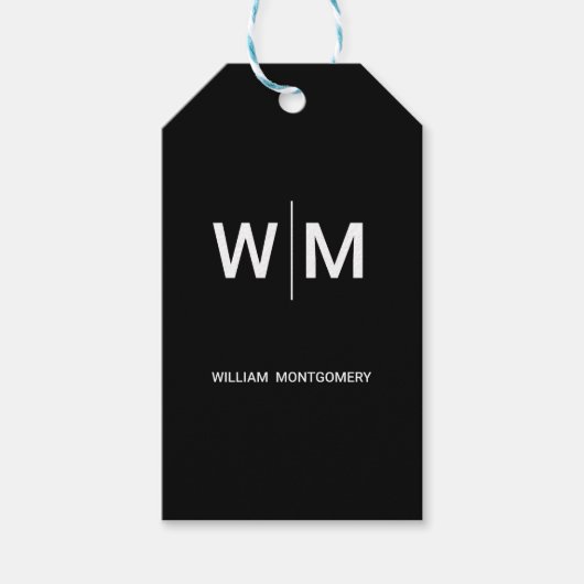 Schwarzes Logo | Unternehmen Geschenkanhänger (Vorderseite)