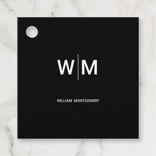 Schwarzes Logo | Unternehmen Geschenkanhänger (Vorderseite)