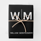 Schwarzes Logo | Unternehmen Geschenkpapier Set (Beispiel)