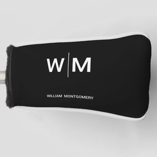 Schwarzes Logo | Unternehmen Golf Headcover (Vorderseite)