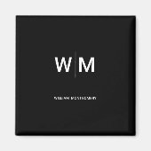 Schwarzes Logo | Unternehmen Magnet (Vorne)