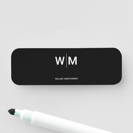 Schwarzes Logo | Unternehmen Namensschild (Beispiel)