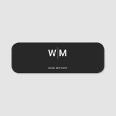 Schwarzes Logo | Unternehmen Namensschild (Vorderseite)