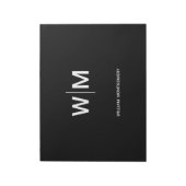 Schwarzes Logo | Unternehmen Notizblock (Rotiert)