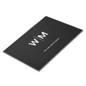 Schwarzes Logo | Unternehmen Notizblock (angewinkelt)
