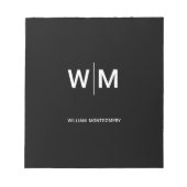 Schwarzes Logo | Unternehmen Notizblock (Vorderseite)