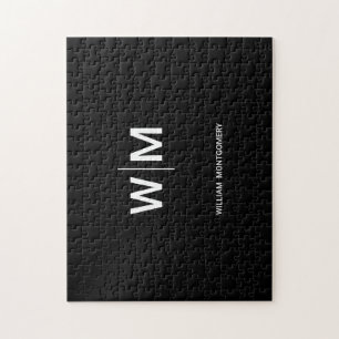 Schwarzes Logo Unternehmen Puzzle
