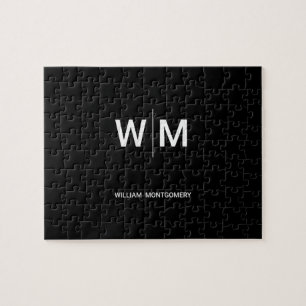 Schwarzes Logo Unternehmen Puzzle