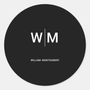 Schwarzes Logo   Unternehmen Runder Aufkleber