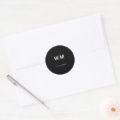 Schwarzes Logo | Unternehmen Runder Aufkleber (Umschlag)