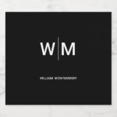 Schwarzes Logo | Unternehmen Schaumweinetikett (Einzelnes Label)