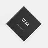 Schwarzes Logo | Unternehmen Serviette (Ecke)