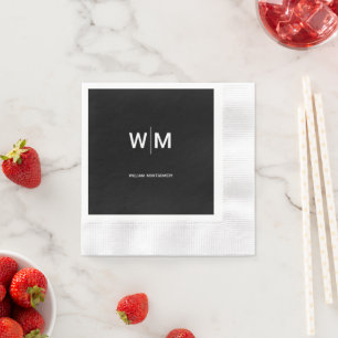Schwarzes Logo   Unternehmen Serviette