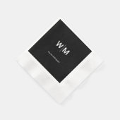 Schwarzes Logo | Unternehmen Serviette (Ecke)
