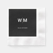 Schwarzes Logo | Unternehmen Serviette (Vorderseite)