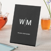 Schwarzes Logo | Unternehmen Sockelschild (In Situ)