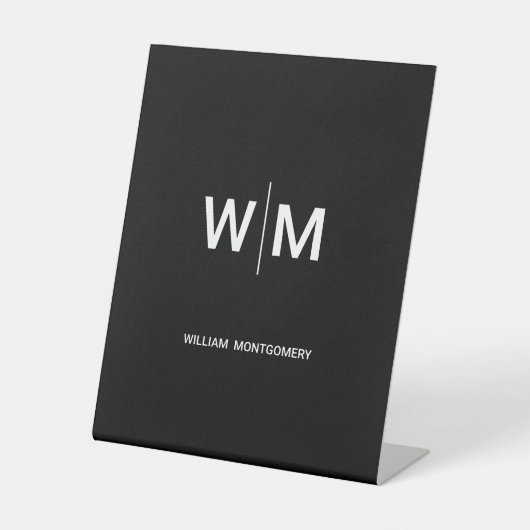 Schwarzes Logo | Unternehmen Sockelschild (Vorderseite)
