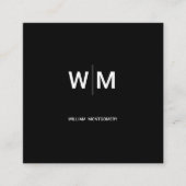 Schwarzes Logo | Unternehmen Telefonnummerkarte (Vorderseite)